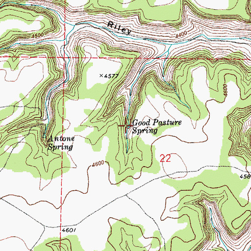 Topographic Map of Good Pasture Spring, CO