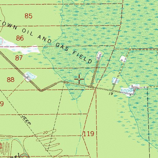Topographic Map of Atchafalaya National Wildlife Refuge, LA