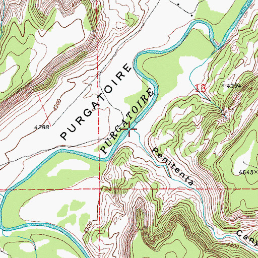 Topographic Map of Penitenta Canyon, CO