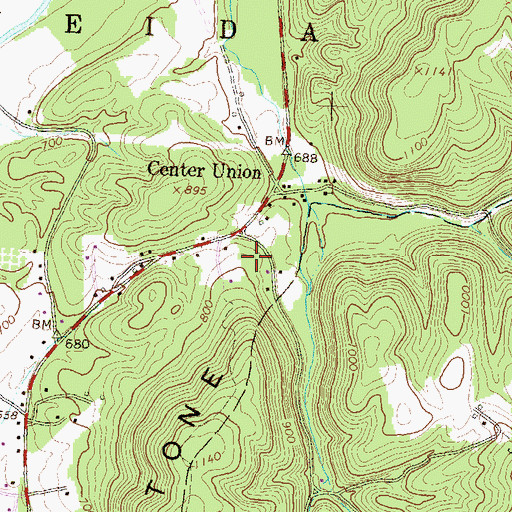 Topographic Map of Gorsuch Cemetery, PA