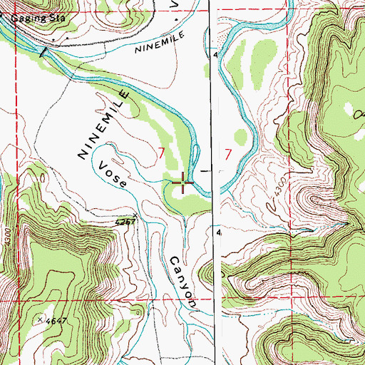 Topographic Map of Vose Canyon, CO