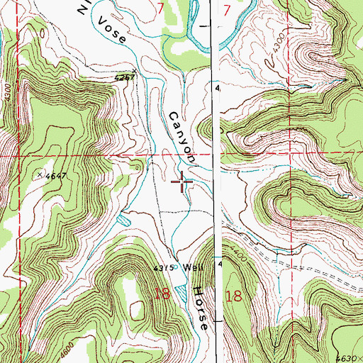 Topographic Map of Horse Canyon, CO