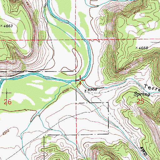 Topographic Map of Terrel Canyon, CO