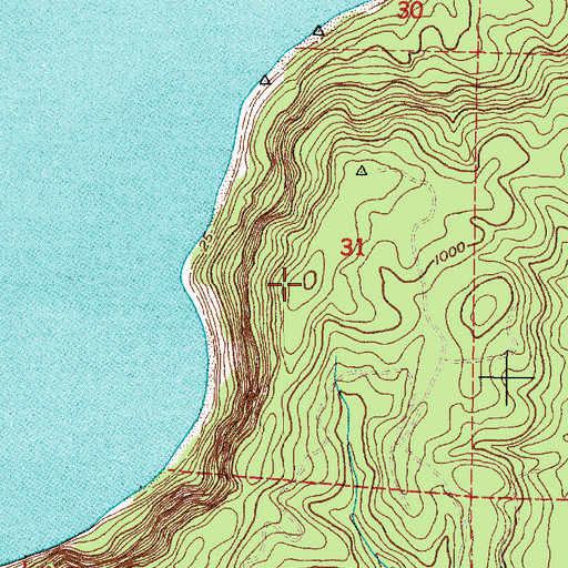 Topographic Map of Clark's Mountain, OR