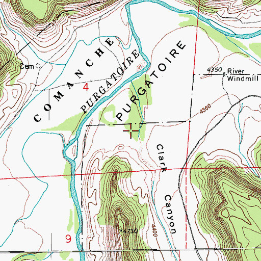 Topographic Map of Clark Canyon, CO