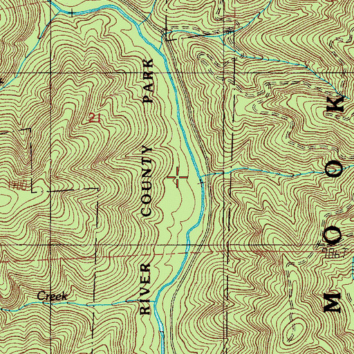 Topographic Map of Clinton Creek, OR