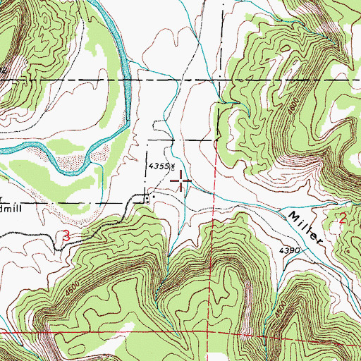 Topographic Map of Miller Canyon, CO
