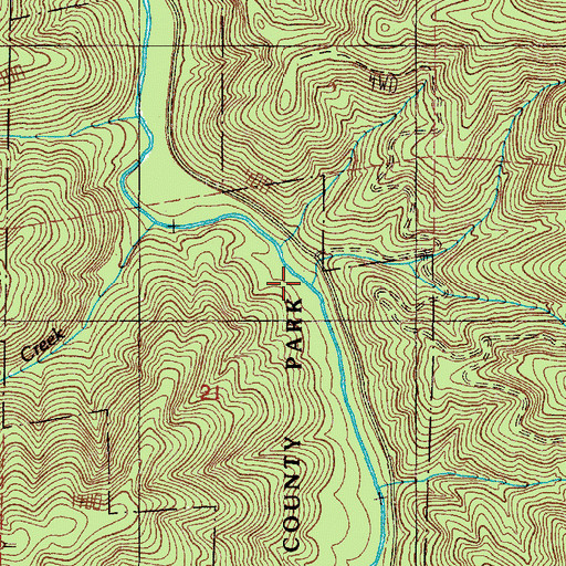 Topographic Map of Spruce Creek, OR