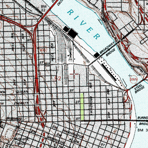 Topographic Map of Couch Lake (historical), OR