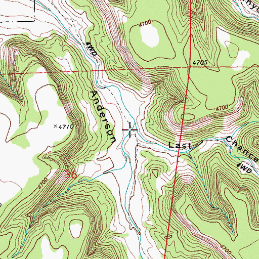 Topographic Map of Last Chance Canyon, CO