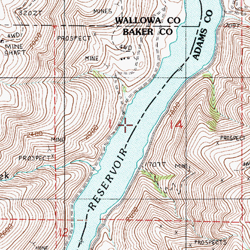 Topographic Map of Radium (historical), OR