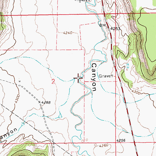 Topographic Map of Hardy Canyon, CO