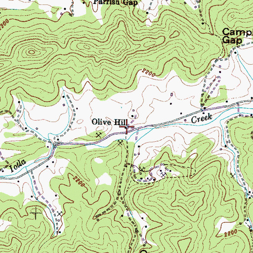 Topographic Map of Olive Hill School (historical), NC