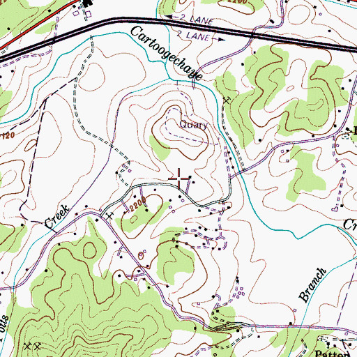 Topographic Map of Pattons School (historical), NC