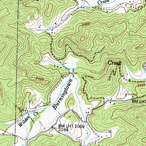 Topographic Map of Miller Creek, NC