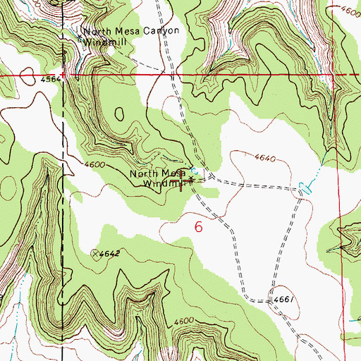 Topographic Map of North Mesa Windmill, CO
