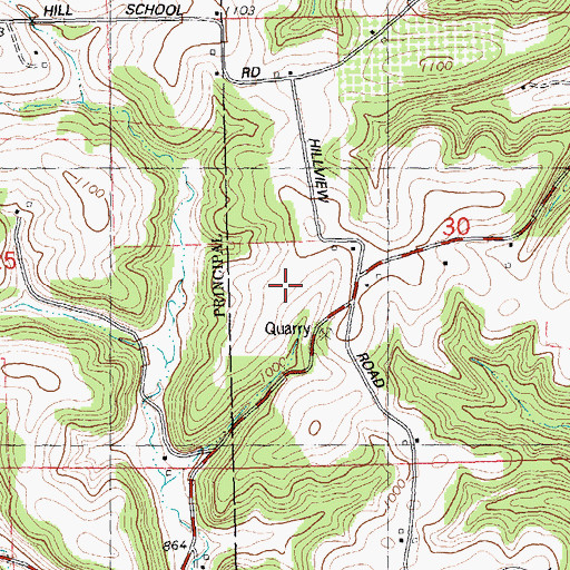 Topographic Map of Breezy Hill Farm, WI