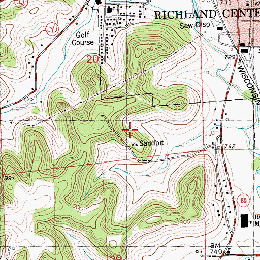 Topographic Map of City View Farm, WI