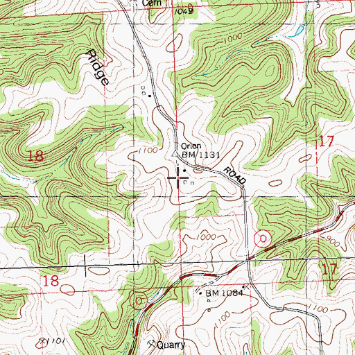 Topographic Map of Clearview Stock Farm, WI