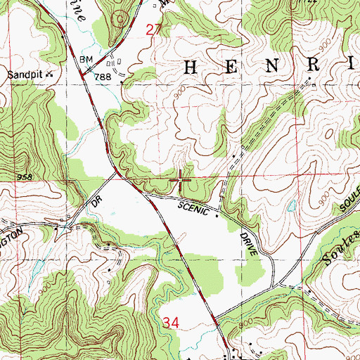 Topographic Map of Cottage Grove Farm, WI