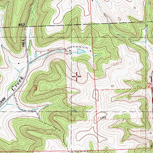 Topographic Map of Cozy Nook Farm, WI