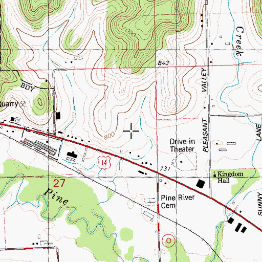 Topographic Map of Duro Swine Farm, WI