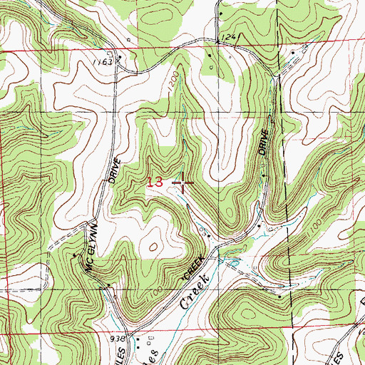 Topographic Map of Echo Glen Stock Farm, WI