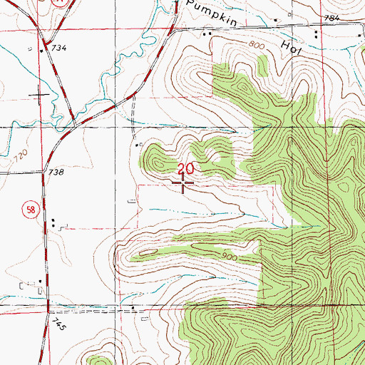 Topographic Map of Elmside Dairy Farm, WI