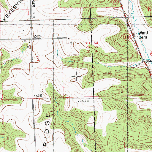 Topographic Map of Fairlawn Stock Farm, WI