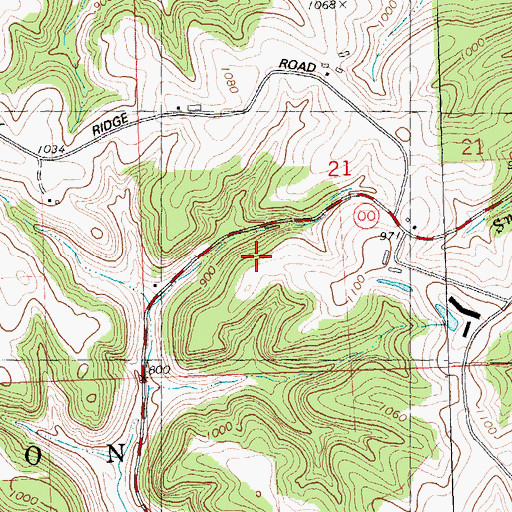 Topographic Map of Fernview Dairy Farm, WI