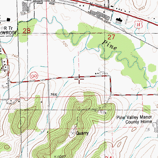 Topographic Map of Freisian Park Stock Farm, WI