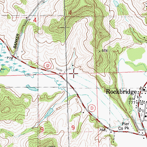 Topographic Map of Grand Bluff Stock Farm, WI