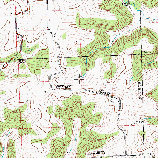 Topographic Map of Grand Orchard Fruit Farm, WI