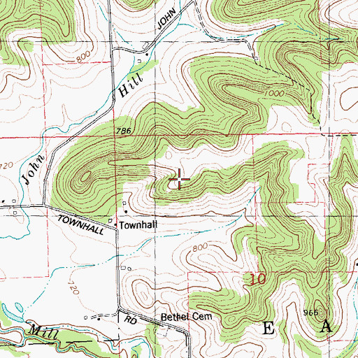 Topographic Map of Grand View Holstein Farm, WI