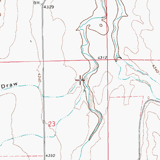 Topographic Map of Breslin Draw, CO