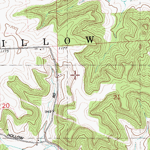Topographic Map of Green Hill Stock Farm, WI