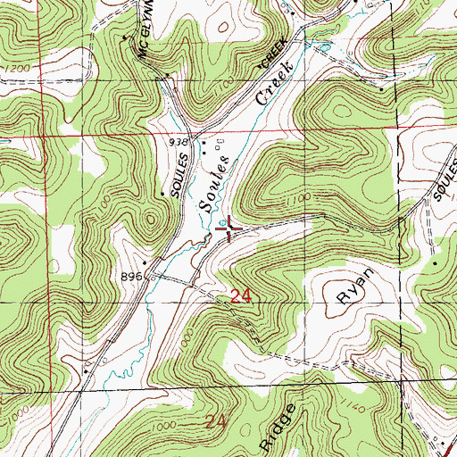Topographic Map of Green Valley Stock Farm, WI