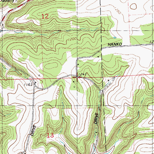 Topographic Map of Keystone Stock Farm, WI