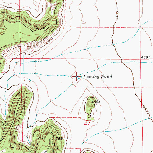Topographic Map of Lemley Pond, CO