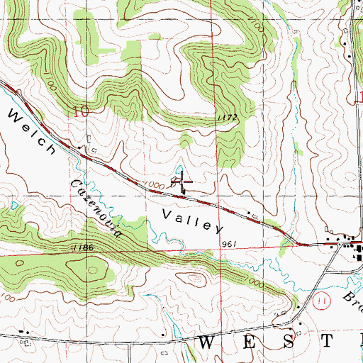 Topographic Map of Lone Pine Stock Farm, WI