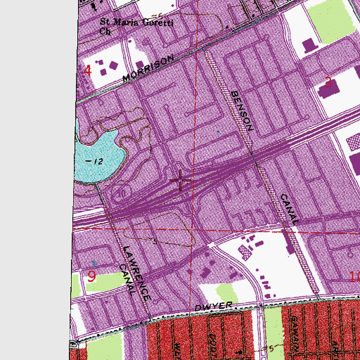 Topographic Map of Interchange 245, LA