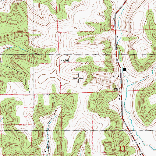 Topographic Map of Pleasant Hill Dairy Farm, WI