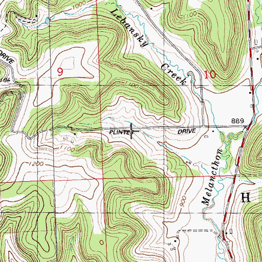 Topographic Map of Pleasant Place, WI