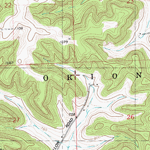 Topographic Map of River Valley Farm, WI