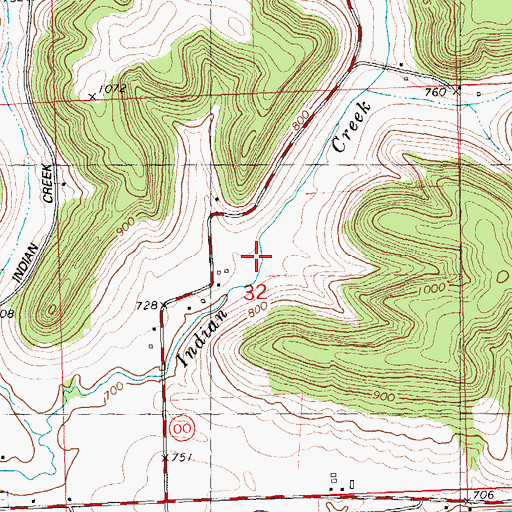 Topographic Map of Running Brook Stock Farm, WI
