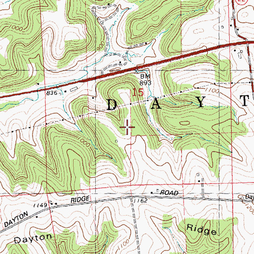 Topographic Map of Shady Nook Farm, WI