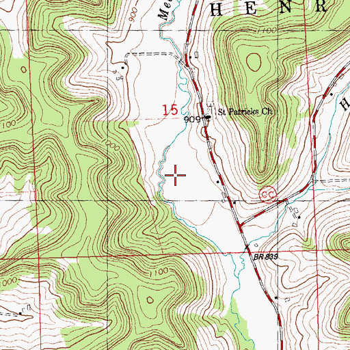 Topographic Map of Spring Falls Dairy Farm, WI