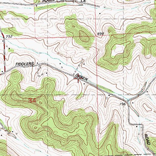 Topographic Map of Spring Hill Stock Farm, WI