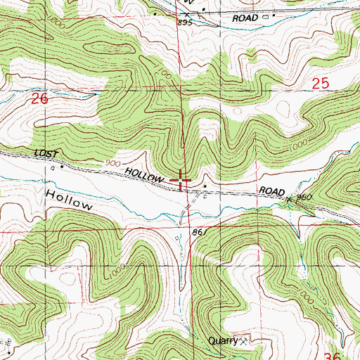 Topographic Map of Spring Valley Stock Farm, WI
