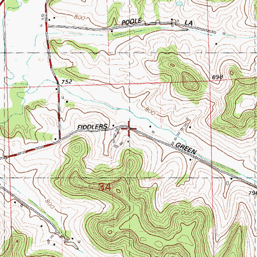 Topographic Map of Sunny Slope Stock Farm, WI